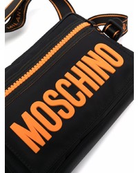 Sac banane en toile noir Moschino