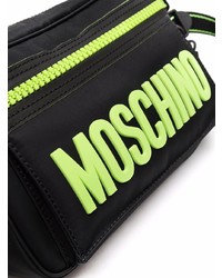 Sac banane en toile noir Moschino