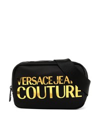 Sac banane en toile noir VERSACE JEANS COUTURE