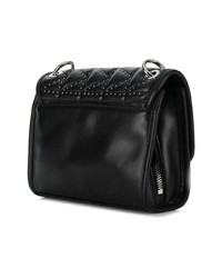 Sac bandoulière en cuir à clous noir Karl Lagerfeld