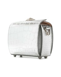 Sac bandoulière en cuir argenté Alexander McQueen