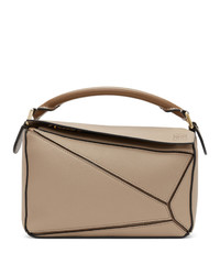 Sac bandoulière en cuir beige Loewe