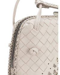 Sac bandoulière en cuir blanc Bottega Veneta