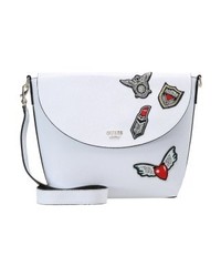 Sac bandoulière en cuir blanc GUESS