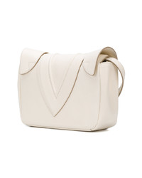 Sac bandoulière en cuir blanc Elena Ghisellini