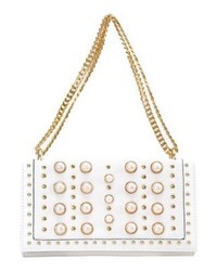 Sac bandoulière en cuir blanc River Island