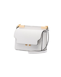 Sac bandoulière en cuir blanc Marni