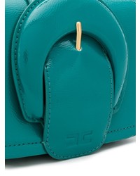 Sac bandoulière en cuir bleu canard Elisabetta Franchi