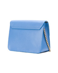 Sac bandoulière en cuir bleu clair Furla