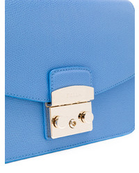 Sac bandoulière en cuir bleu clair Furla