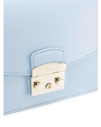 Sac bandoulière en cuir bleu clair Furla