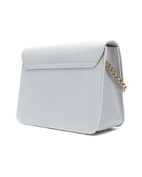 Sac bandoulière en cuir bleu clair Furla