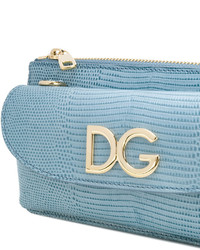 Sac bandoulière en cuir bleu clair Dolce & Gabbana