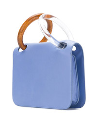 Sac bandoulière en cuir bleu clair Roksanda