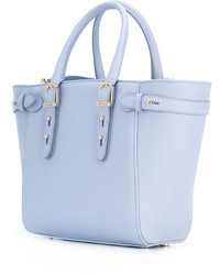 Sac bandoulière en cuir bleu clair Aspinal of London