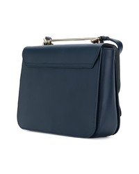 Sac bandoulière en cuir bleu marine Furla