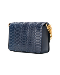 Sac bandoulière en cuir bleu marine Tory Burch