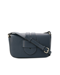 Sac bandoulière en cuir bleu marine Tila March