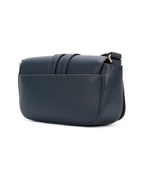 Sac bandoulière en cuir bleu marine Tila March