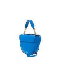 Sac bandoulière en cuir bleu Wandler