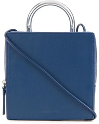 Sac bandoulière en cuir bleu Building Block