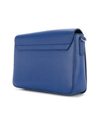 Sac bandoulière en cuir bleu Love Moschino