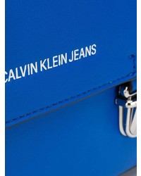 Sac bandoulière en cuir bleu Calvin Klein Jeans