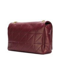 Sac bandoulière en cuir bordeaux Saint Laurent