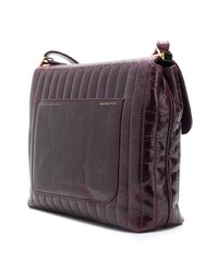 Sac bandoulière en cuir bordeaux Victoria Beckham