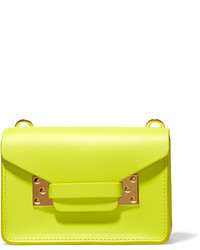 Sac bandoulière en cuir chartreuse Sophie Hulme