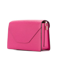 Sac bandoulière en cuir fuchsia Valextra