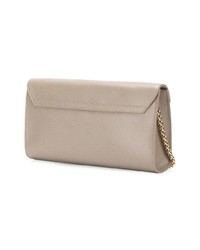 Sac bandoulière en cuir gris Furla