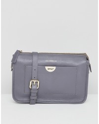 Sac bandoulière en cuir gris Paul Costelloe