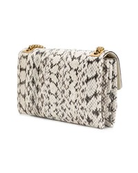 Sac bandoulière en cuir imprimé blanc Gucci