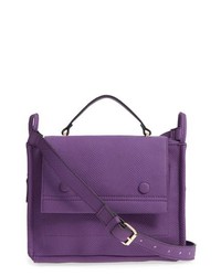 Sac bandoulière en cuir imprimé serpent violet