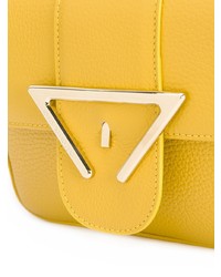 Sac bandoulière en cuir jaune Sara Battaglia