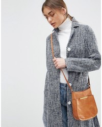 Sac bandoulière en cuir marron clair Asos