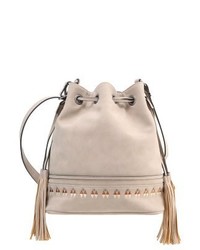 Sac bandoulière en cuir marron clair Even&Odd