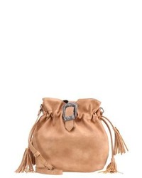 Sac bandoulière en cuir marron clair Only