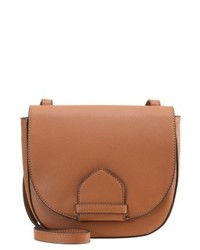 Sac bandoulière en cuir marron clair Warehouse