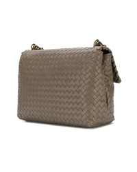 Sac bandoulière en cuir marron Bottega Veneta