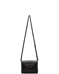 Sac bandoulière en cuir matelassé noir Saint Laurent