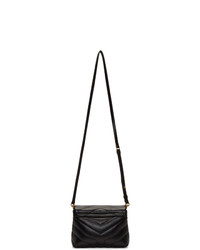 Sac bandoulière en cuir matelassé noir Saint Laurent