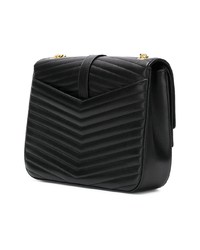 Sac bandoulière en cuir matelassé noir Saint Laurent