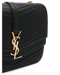 Sac bandoulière en cuir matelassé noir Saint Laurent