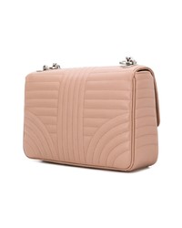 Sac bandoulière en cuir matelassé rose Prada