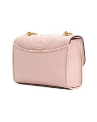 Sac bandoulière en cuir matelassé rose Tory Burch