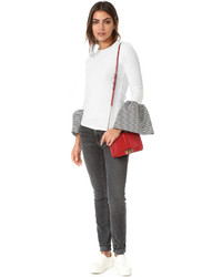 Sac bandoulière en cuir matelassé rouge Rebecca Minkoff