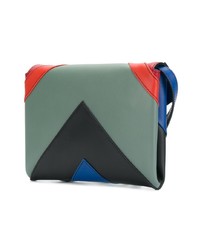 Sac bandoulière en cuir multicolore Marni