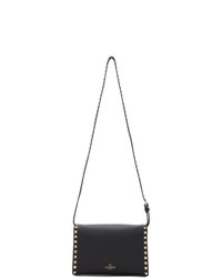 Sac bandoulière en cuir noir Valentino